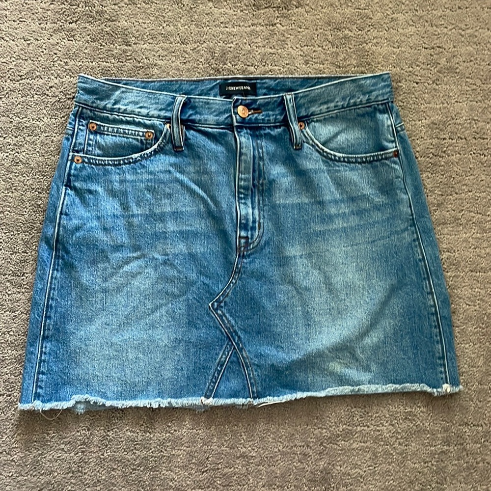J Crew Denim mini skirt